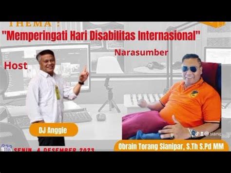 Obrain Torang Sianipar Nara Sumber Dalam Rangka Hari Disabilitas