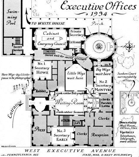 West Wing | Building the white house, Office floor plan, White house plans