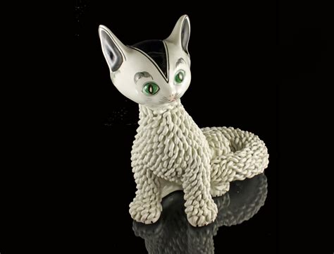 Spaghetti Cat Figurine Italian Porcelain Etsy