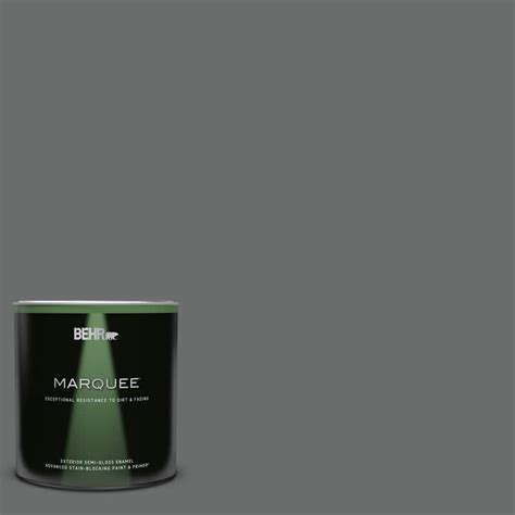 BEHR MARQUEE 1 Qt 770F 5 Dark Ash Semi Gloss Enamel Exterior Paint