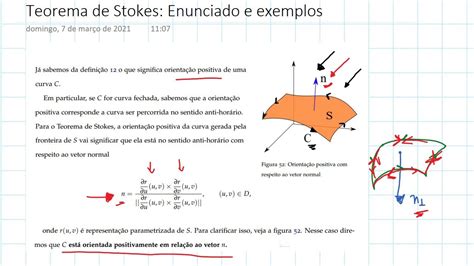 Aula Teorema De Stokes Enunciado E Exemplos Youtube