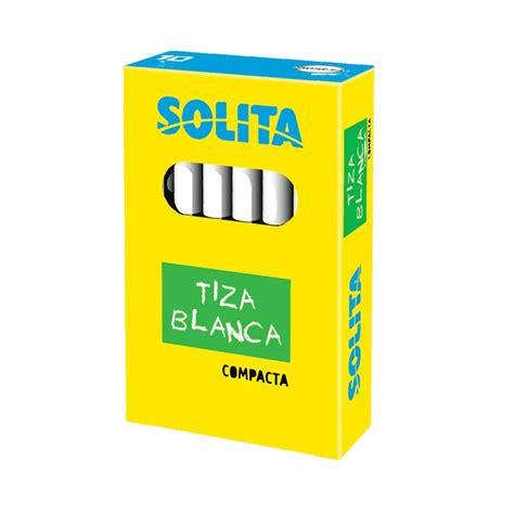 Caja Tiza Blanca Compacta 10 Piezas Solita Saca Tu Genio