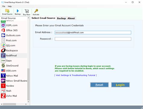 Rediffmail Backup Software Take Backup Of Rediffmail Pro To Outlook Thunderbird Gmail Yahoo