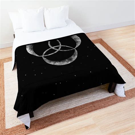 Triquetra Sacred Geometry Moon And Stars Comforter By Nataliec