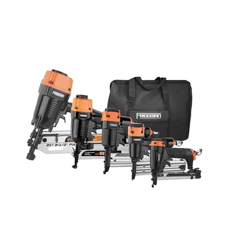 Freeman Pneumatic Framing And Finishing Nailers And Staplers Combo Kit