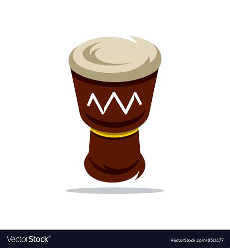 Djembe Cartoon Royalty Free Vector Image Vectorstock