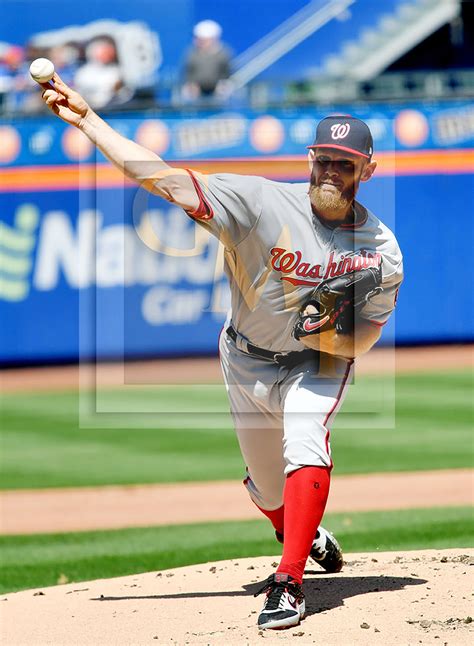 Washington Nationals Starting Pitcher Stephen Strasburg Throws The