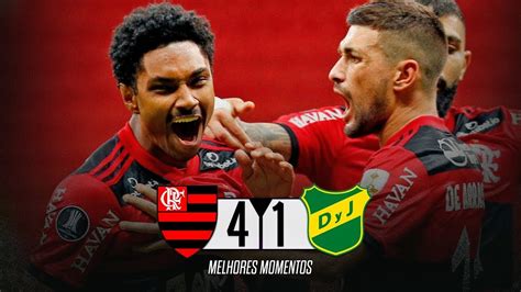 FLAMENGO 4x1 DEFENSA Y JUSTICIA MELHORES MOMENTOS E GOL DO FLAMENGO