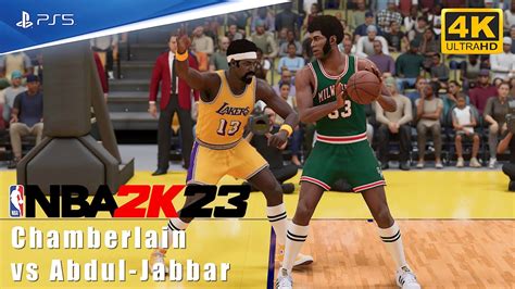 NBA 2K23 PS5 4K 71 Bucks Vs 71 Lakers Kareem Abdul Jabbar Vs Wilt