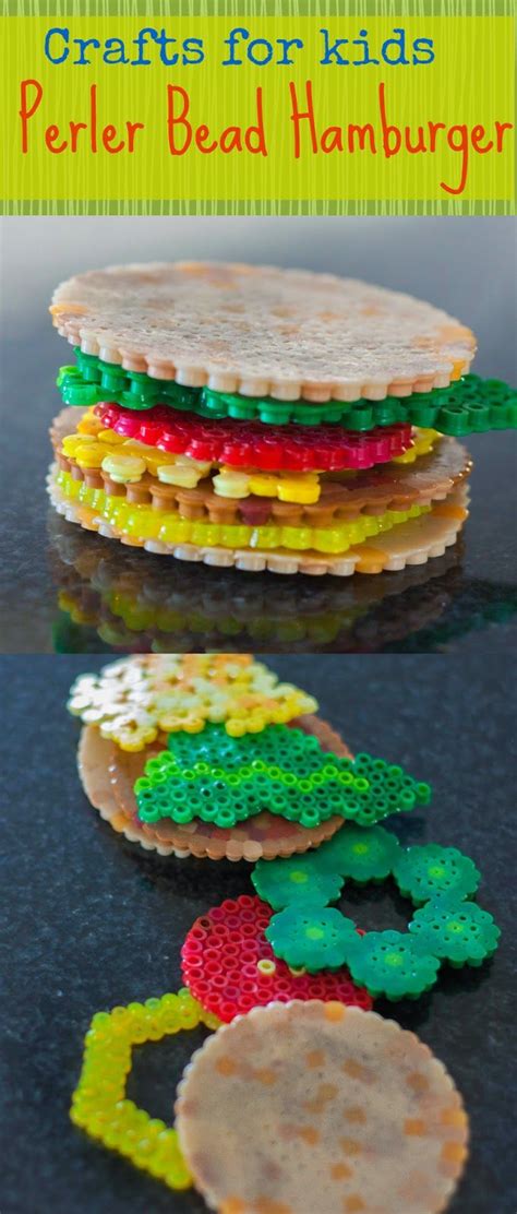 Perler Bead Cheeseburger Craft