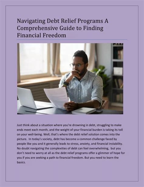 Ppt Navigating Debt Relief Programs A Guide To Finding Financial