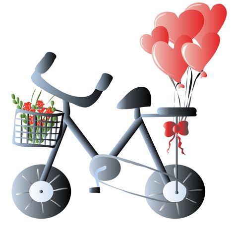 Valentines Day Bicycle Clipart 36886074 Png