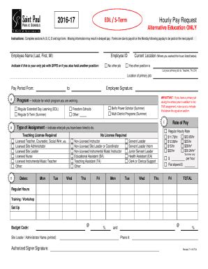 Fillable Online Spps EDL S Term Fax Email Print PdfFiller