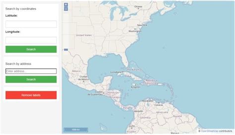 GPS coordinates on the map, latitude and longitude, find address