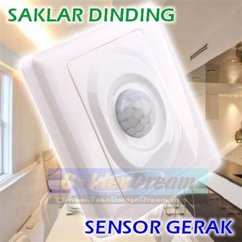 Jual Saklar Dinding Sensor Gerak PIR Wall Switch Lampu Otomatis Passive