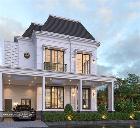 Desain Tampak Samping Rumah Klasik Modern Lantai Bapak M Di Jakarta