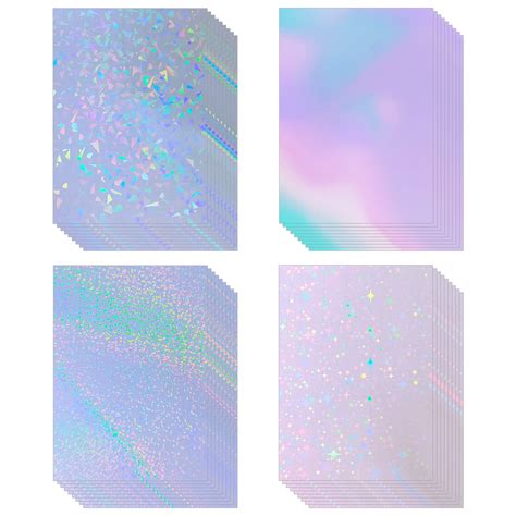 Snapklik 36 Sheets Holographic Sticker Paper Waterproof A4 Size