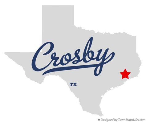 Map of Crosby, TX, Texas