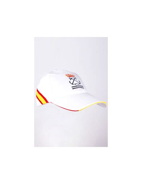 Gorra Patrón de Yate Blanca con la bandera de España