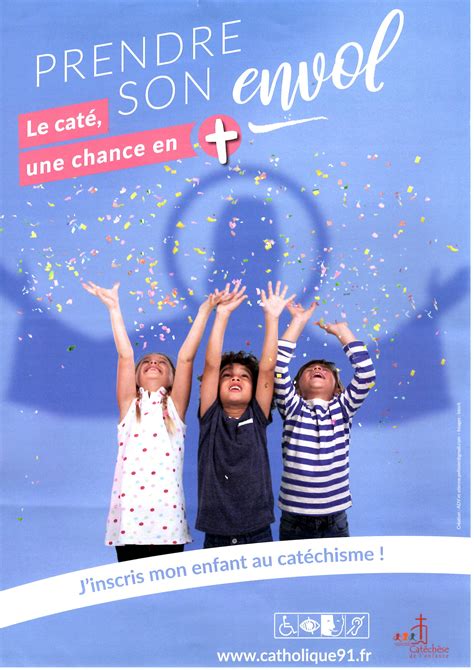 affiche campagne catéchèse prendre son Envol Secteur Savigny sur