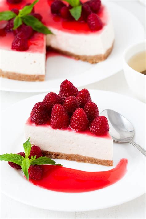 Recette Cheesecake Aux Framboises Et La Menthe Marie Claire