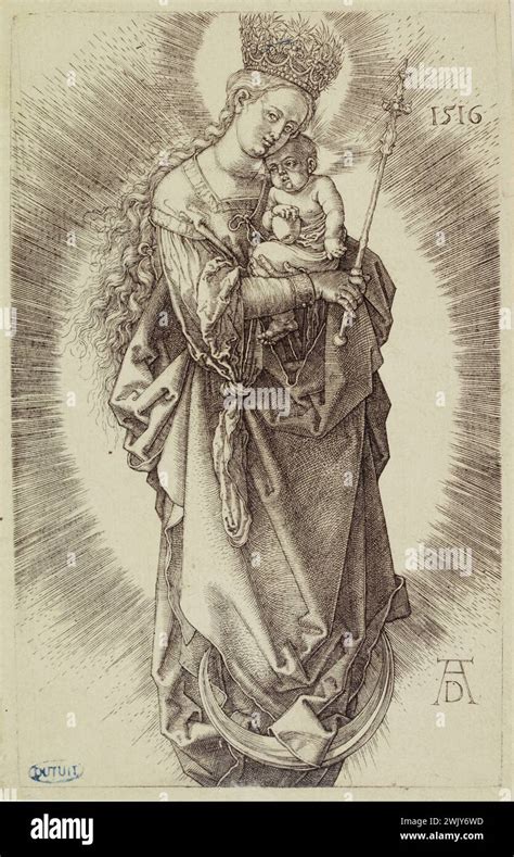 Albrecht Dürer 1471 1528 La Virgen y el Niño en una luna creciente