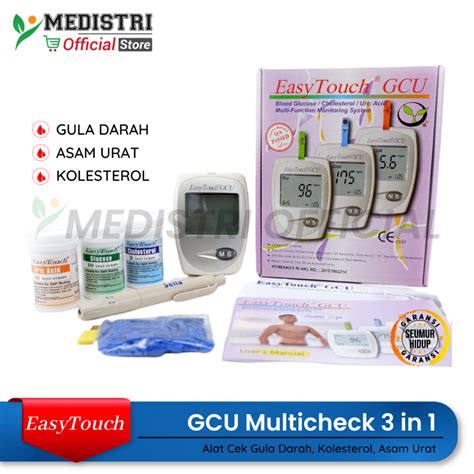 Jual Easy Touch Gcu In Multicheck Alat Cek Gula Darah Glucose