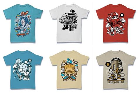 100 Cartoon Vector Tshirt Designs Bundle #2 - Thefancydeal