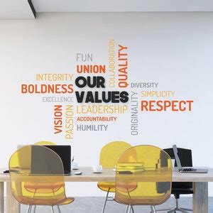 Our Values D Office Decor D Values Decal Office Wall Art Office