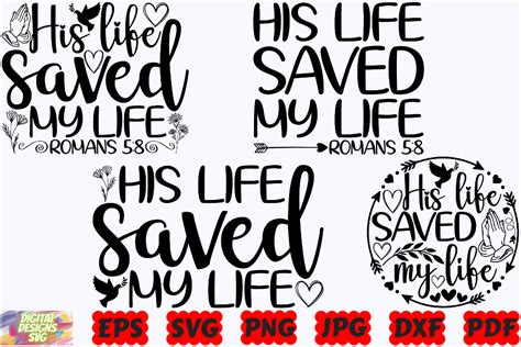 His Life Saved My Life SVG Jesus SVG Graphic By