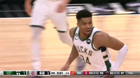 Nba On Twitter Giannis Pts Leads The Bucks To Their Th