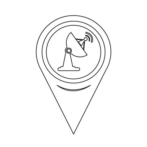 Map Pointer Satellite Dish Icon 646951 Vector Art at Vecteezy