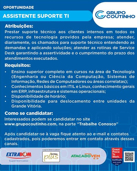 Assistente De Suporte De Ti - Vaga – Assistente de Suporte TI (GPTW) – Fórum – SYSTEMTI.NET