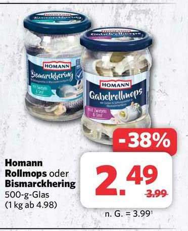 Homann Rollmops Oder Bismarckhering Angebot Bei Combi Markt Prospekte De