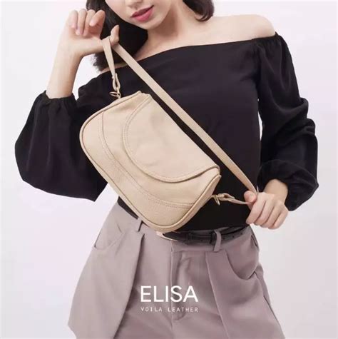 Jual VOILA LEATHER Medium Tote Selempang Kulit Asli Voila Elisa Nude Original 2025 ZALORA
