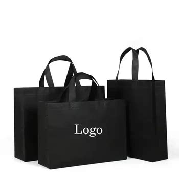 Eco Friendly Recyclable Black Nonwoven Spunbond Fabric Bag Non Woven