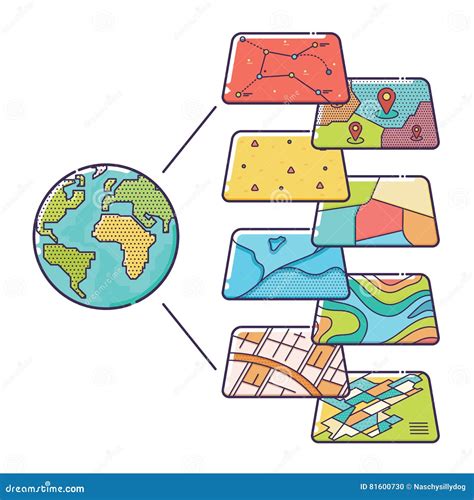 Gis Concept Data Layers For Infographic Stock Vector Illustration Of