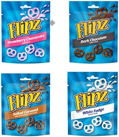 Flipz Chocolate Pretzels Pack Dark Chocolate Salted Caramel White