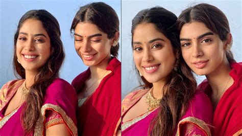 Khushi Janhvi Kapoors Traditional Look Reminds Internet Of Their Late