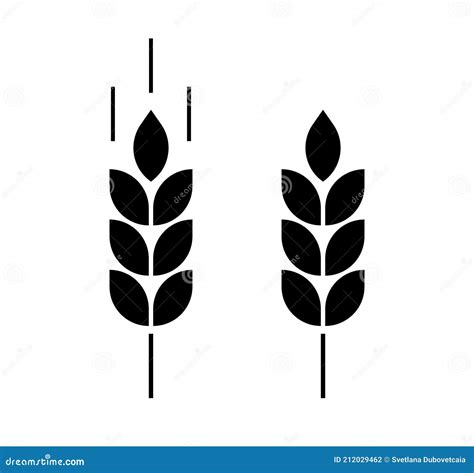 Bread Grain Spike Wheat Wheat Logo Icon Bakery Stalk Oat Barley