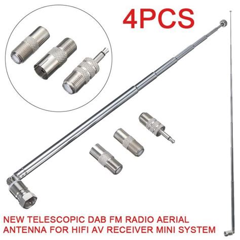 Antenne A Rienne De Connecteur De Type F Avec Grotte T Lescopique Dab