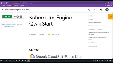 Qwiklab Kubernetes Engine Qwik Start Gsp Youtube