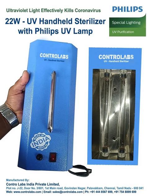 Tube Material Quartz Glass UVC Handheld Sterilizer With Philips UV