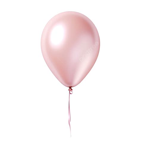 Long Balloon In Pink Pearl Color, Helium, Balloon, Realistic PNG ...