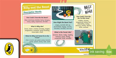 FREE Billy And The Beast Descriptive Word Mat Primary Resource