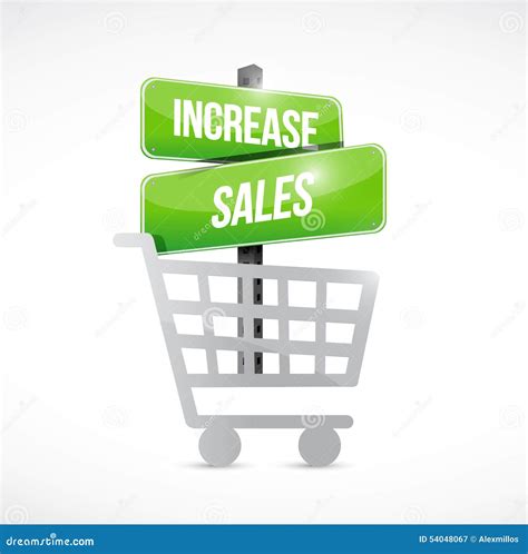 Increase Sales Shopping Sign Concept Stock Illustration - Illustration