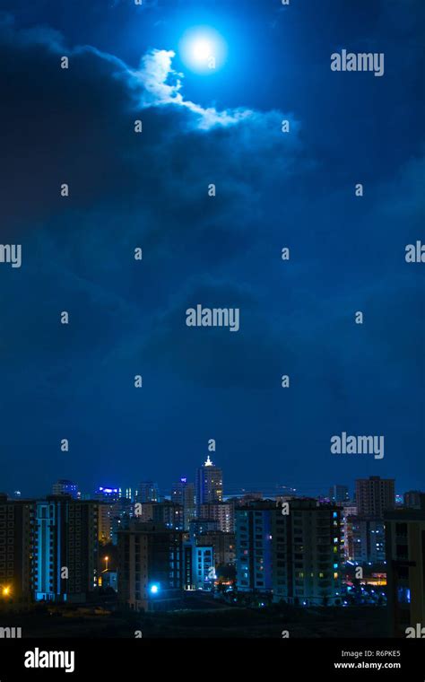 Beautiful city at night Stock Photo - Alamy