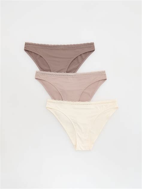 Majtki bikini pack Kolor złamana biel RESERVED CO X