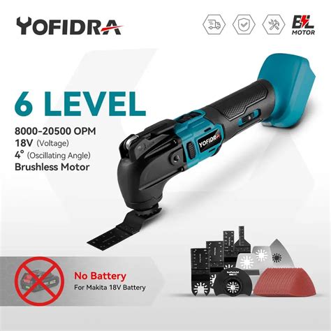 Yofidra Brushless Oscillating Multi Tool Electric Saw Trimmer Trimming