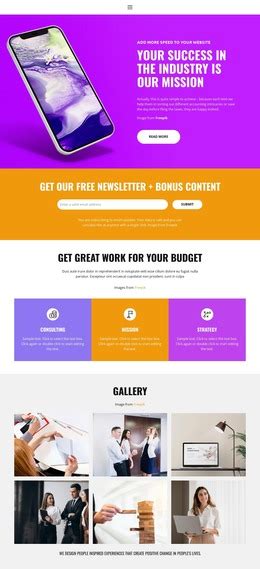 business  page template